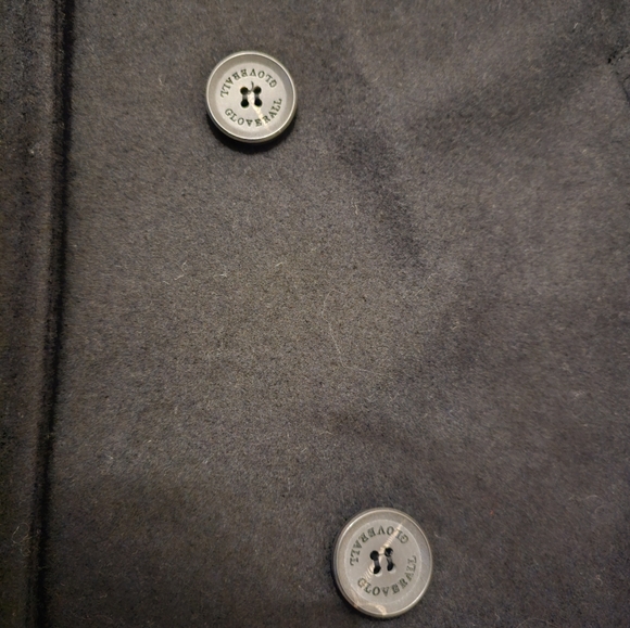 Gloverall Classic Black Wool Peacoat Size 4 Small - Picture 4 of 8